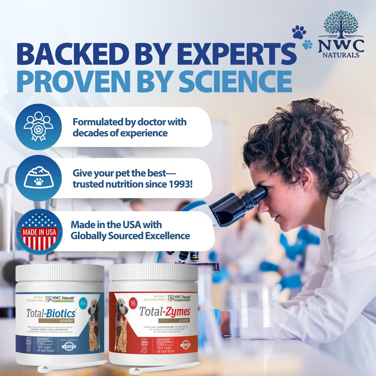 NWC Naturals ingredients safety and USA-made branding promote trust.