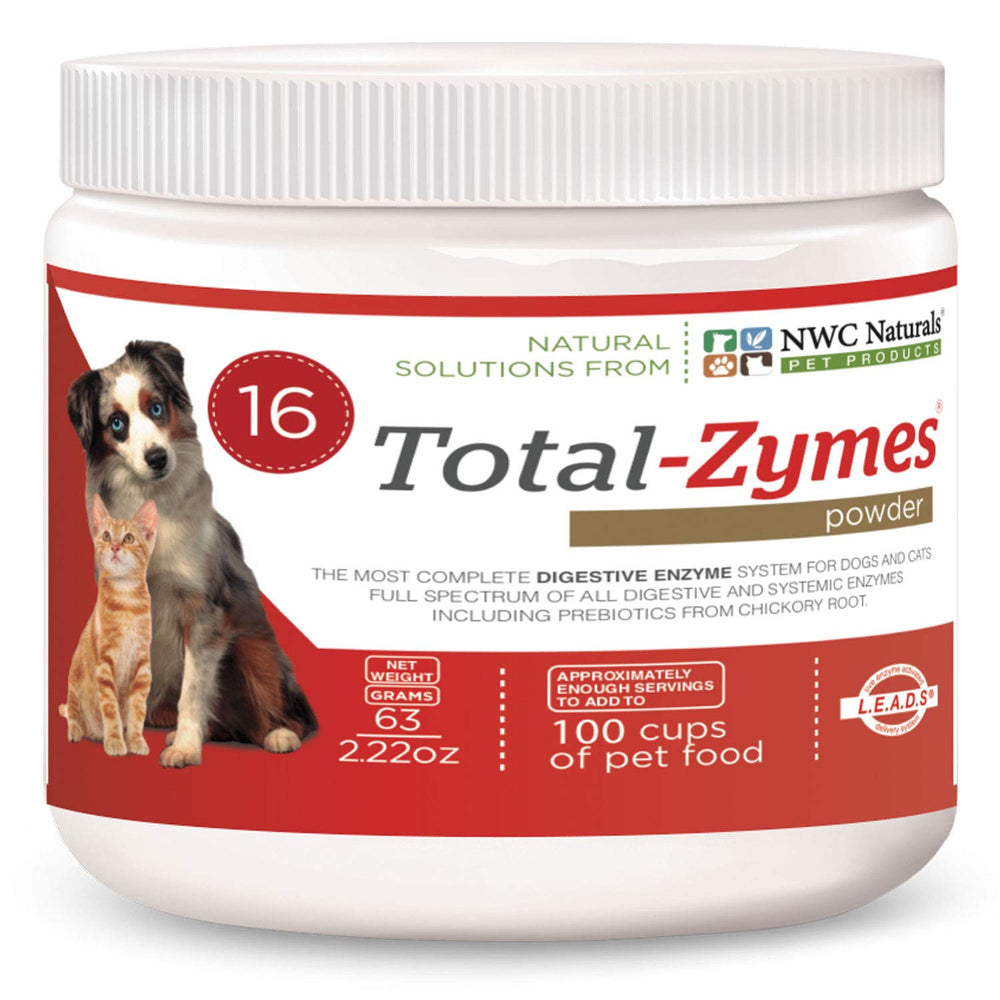 NWC Naturals Total-Zymes ingredients label showcases plant-based enzymes and prebiotics