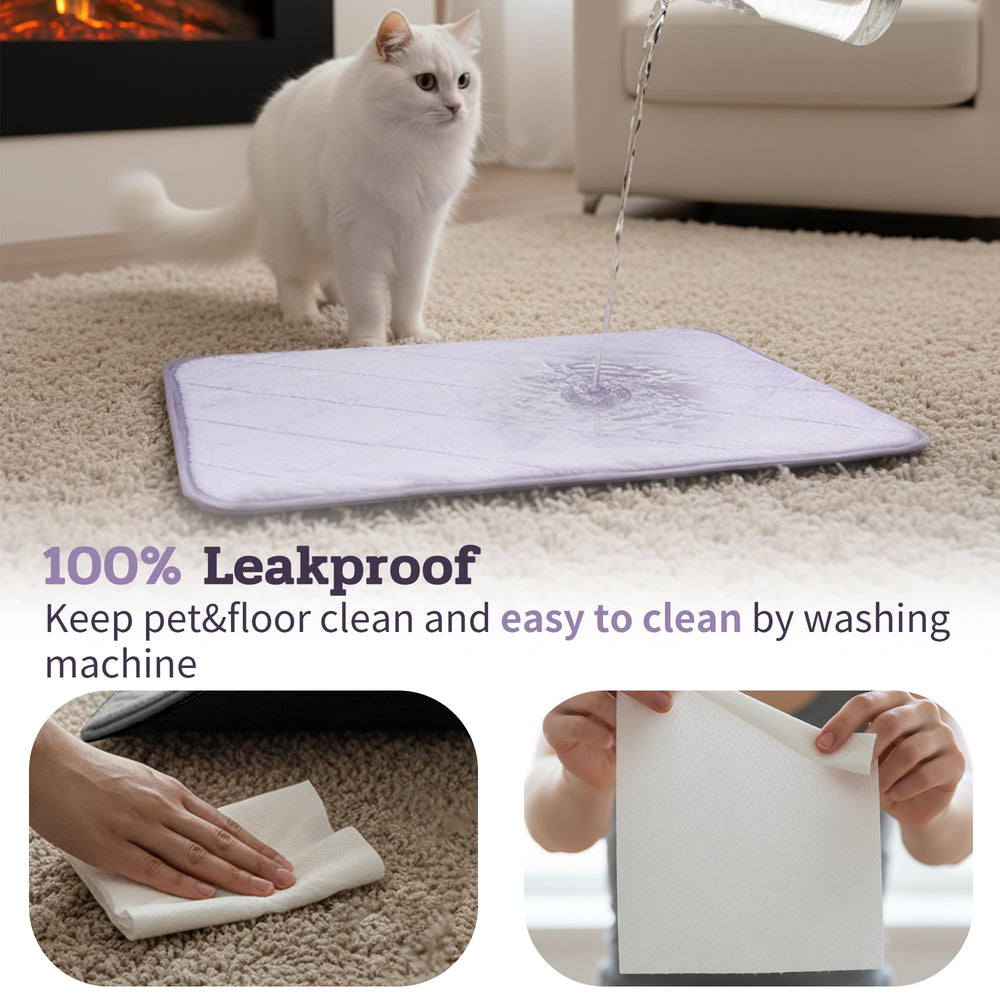 NWK Fluffy mat shown in car seat for portable warmth on trips.