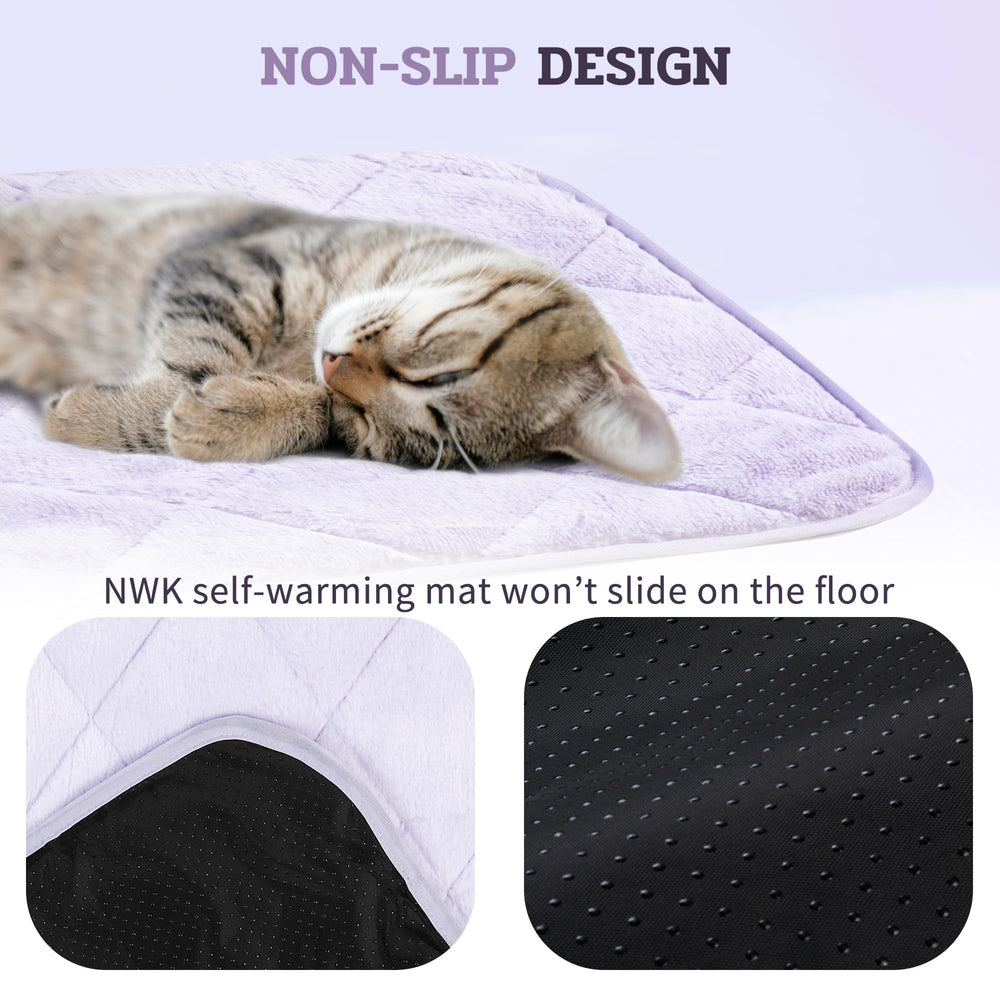 NWK Fluffy mat placed in kennel or crate for cosy resting.