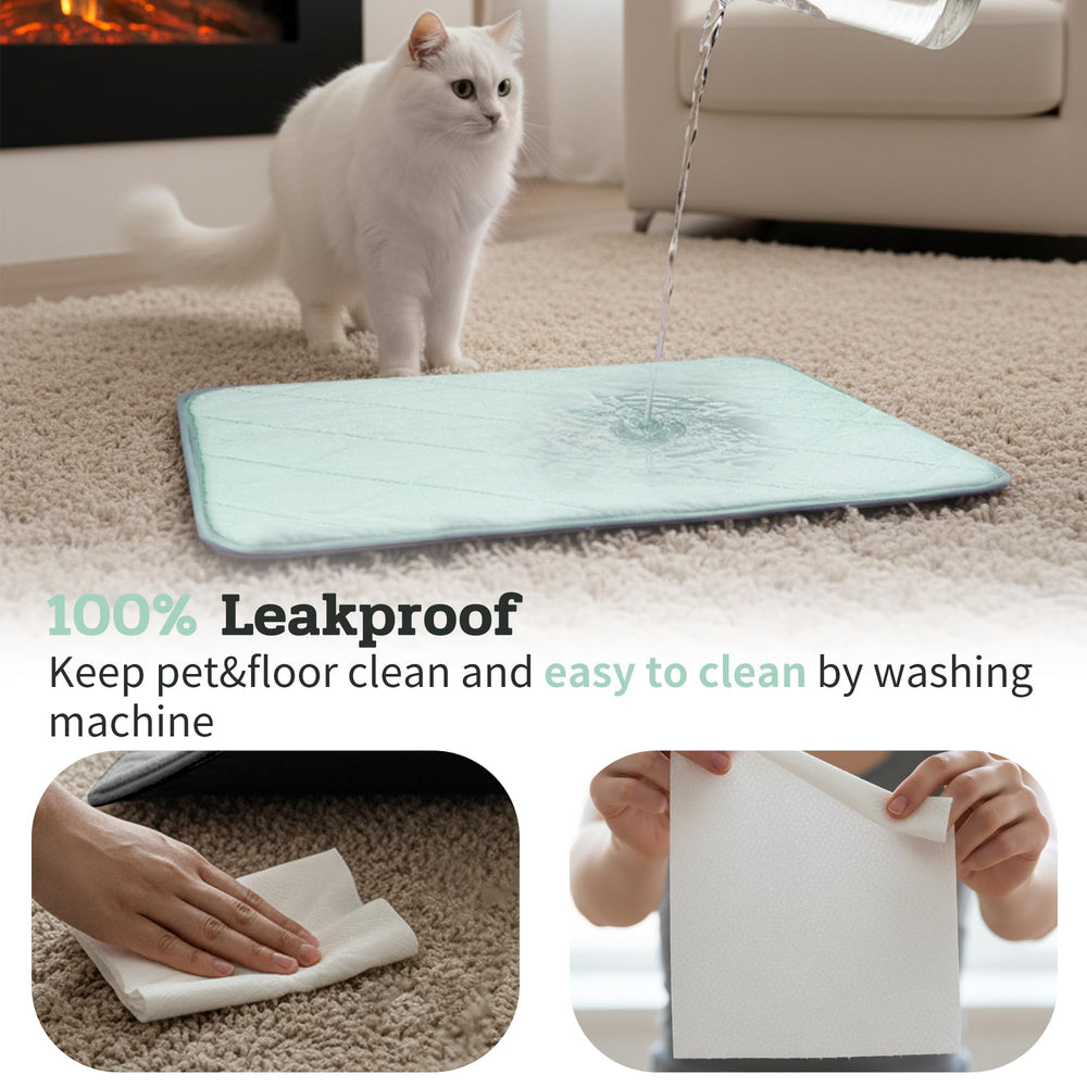 NWK Fluffy Self-Warming Cat Mat non-slip bottom stays secure on any floor