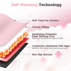 NWK Fluffy Self Warming Cat Mat on sofa shows a cozy resting spot for pets.