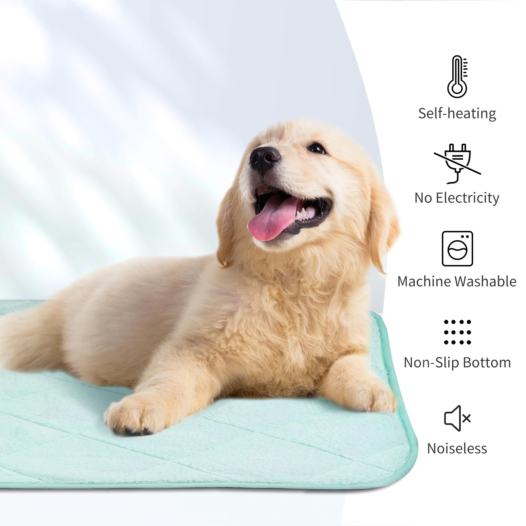 NWK Fluffy Self-Warming Cat Mat available in multiple sizes for pets