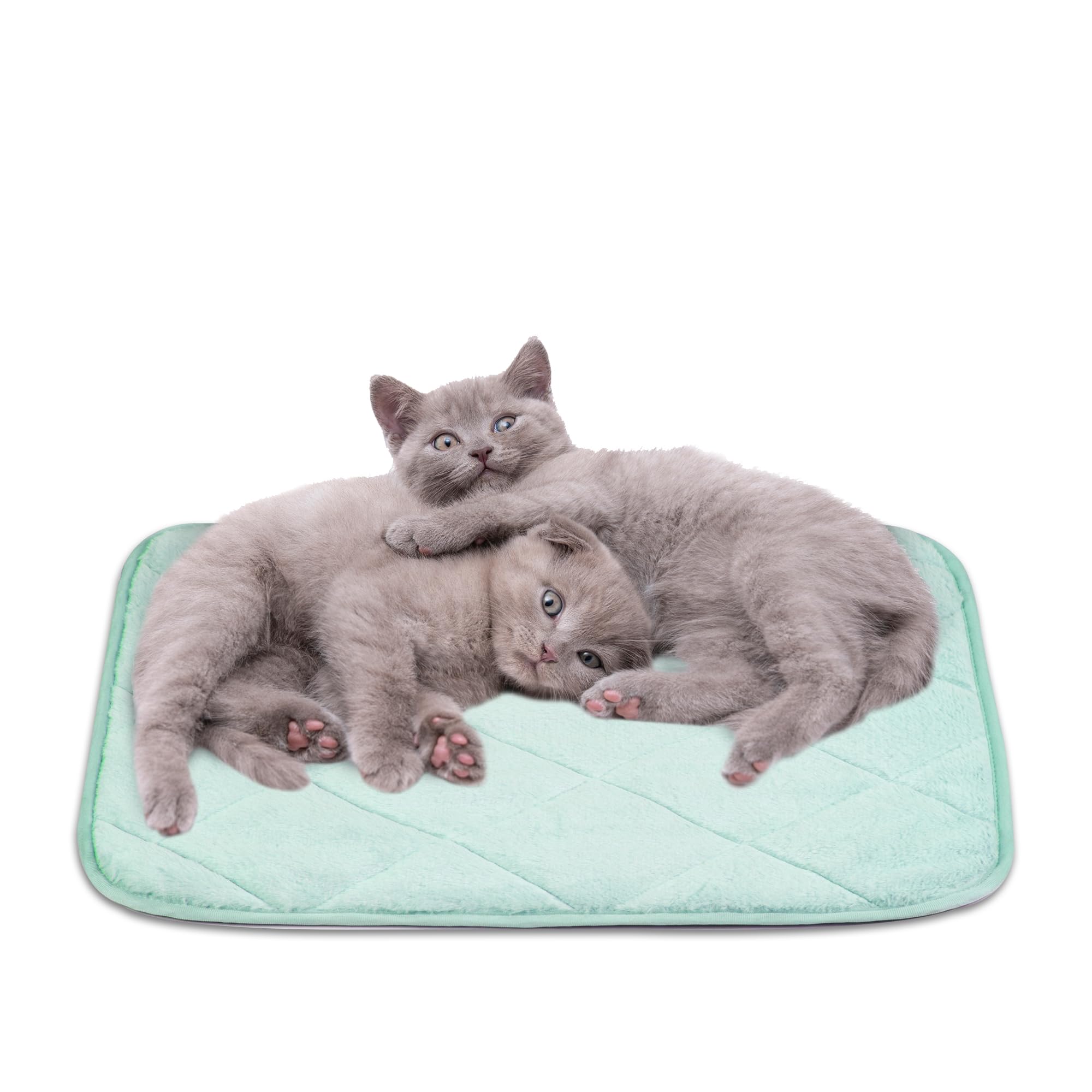 NWK Fluffy Self Warming Cat Mat soft fur close-up for a cozy nap on the sofa.