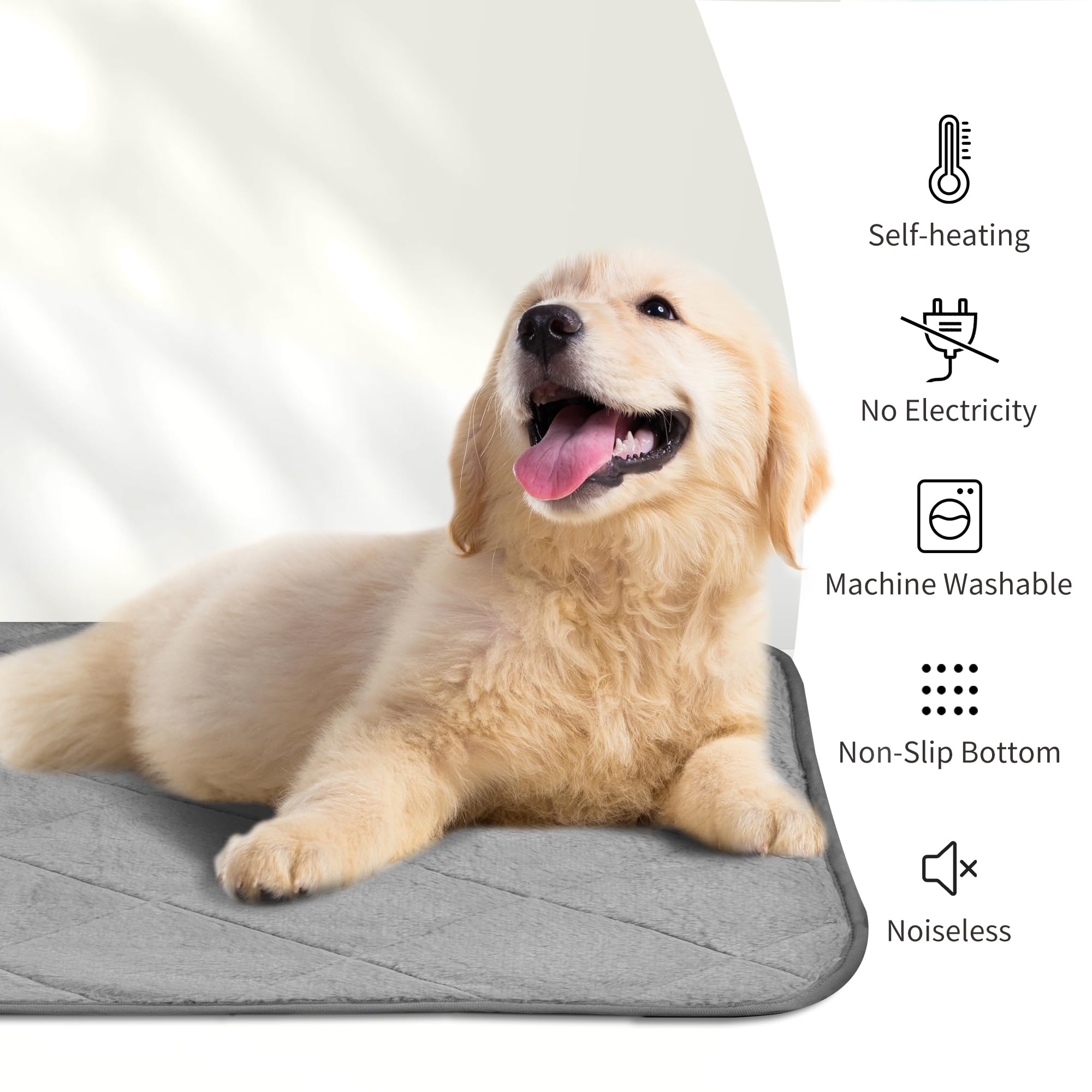 NWK Fluffy Self-Warming Cat Mat lightweight travel-friendly companion.