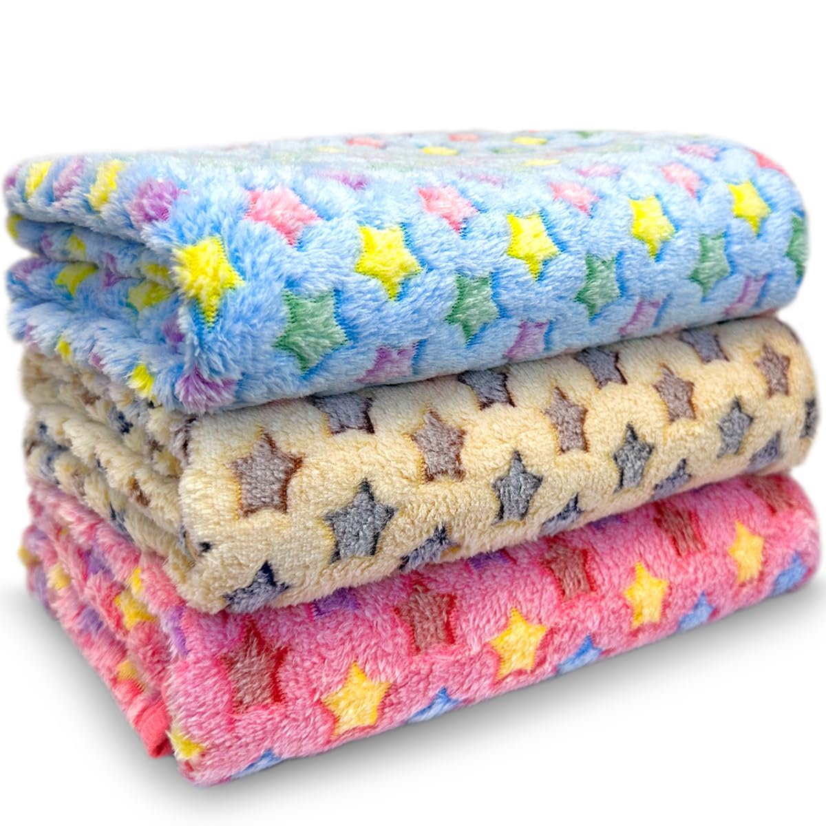 NXDZI dog blankets pack 3 soft shows plush coverage for small to medium dogs.