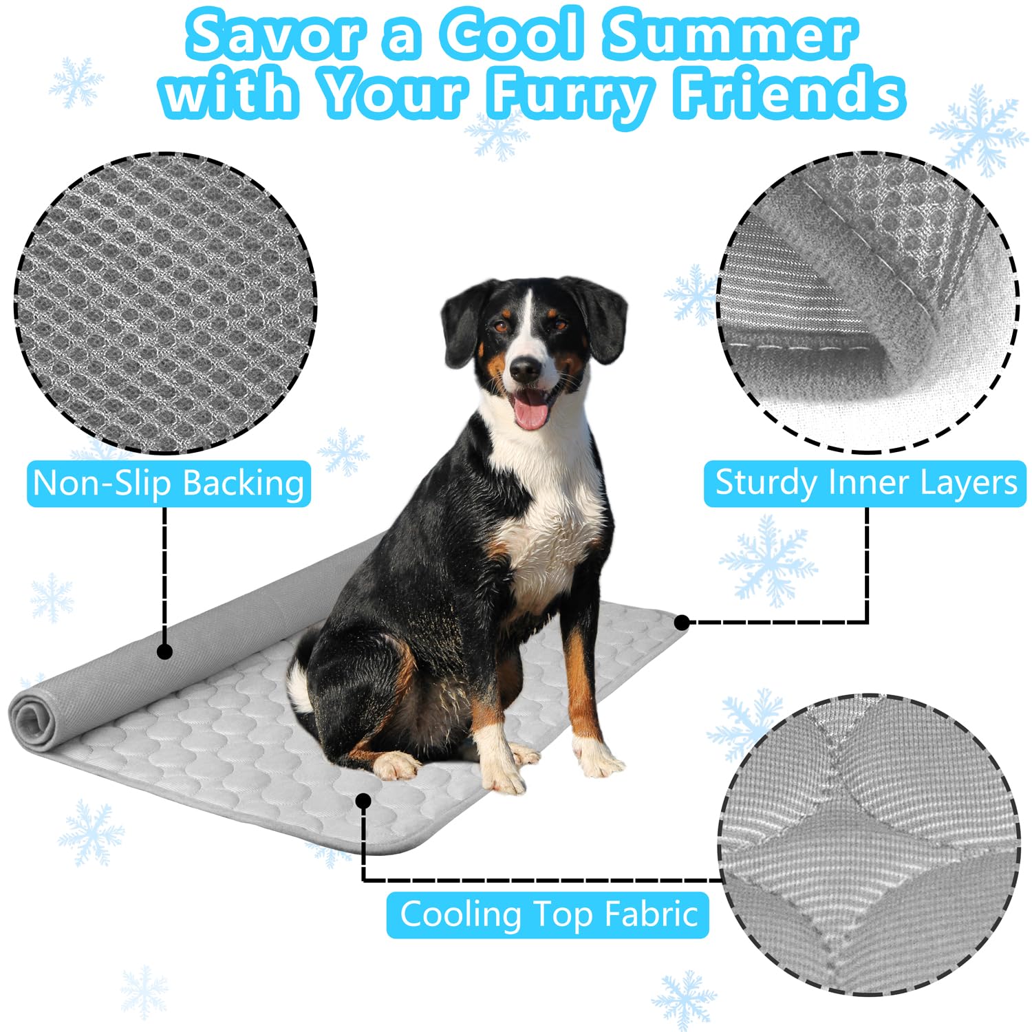 NXDZI dog cooling mat blue portable outdoor cooling for trips