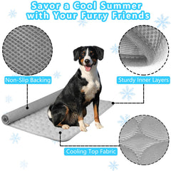 NXDZI dog cooling mat blue portable outdoor cooling for trips
