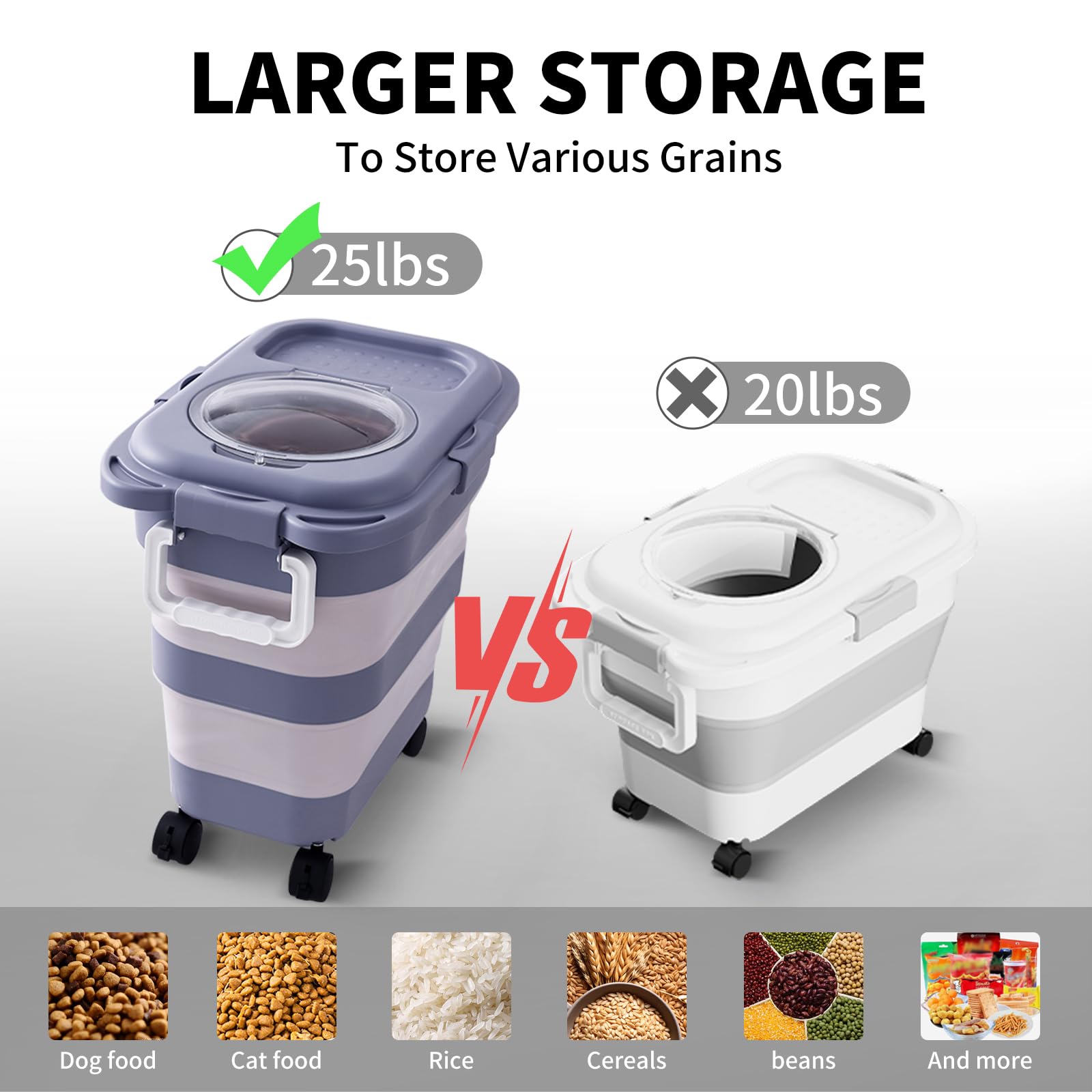 nxizoli airtight dog food container with silicone seal preserves dry food freshness