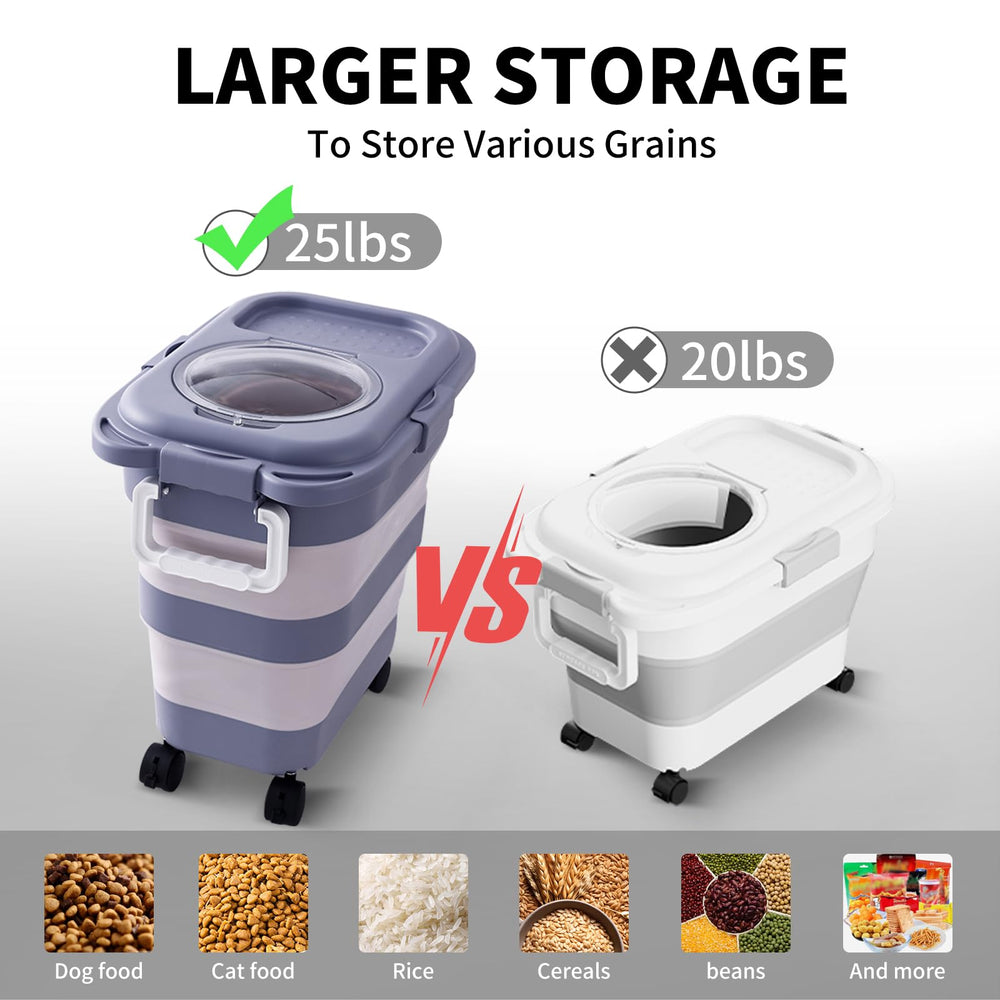 nxizoli airtight dog food container with silicone seal preserves dry food freshness