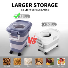 nxizoli airtight dog food container with silicone seal preserves dry food freshness