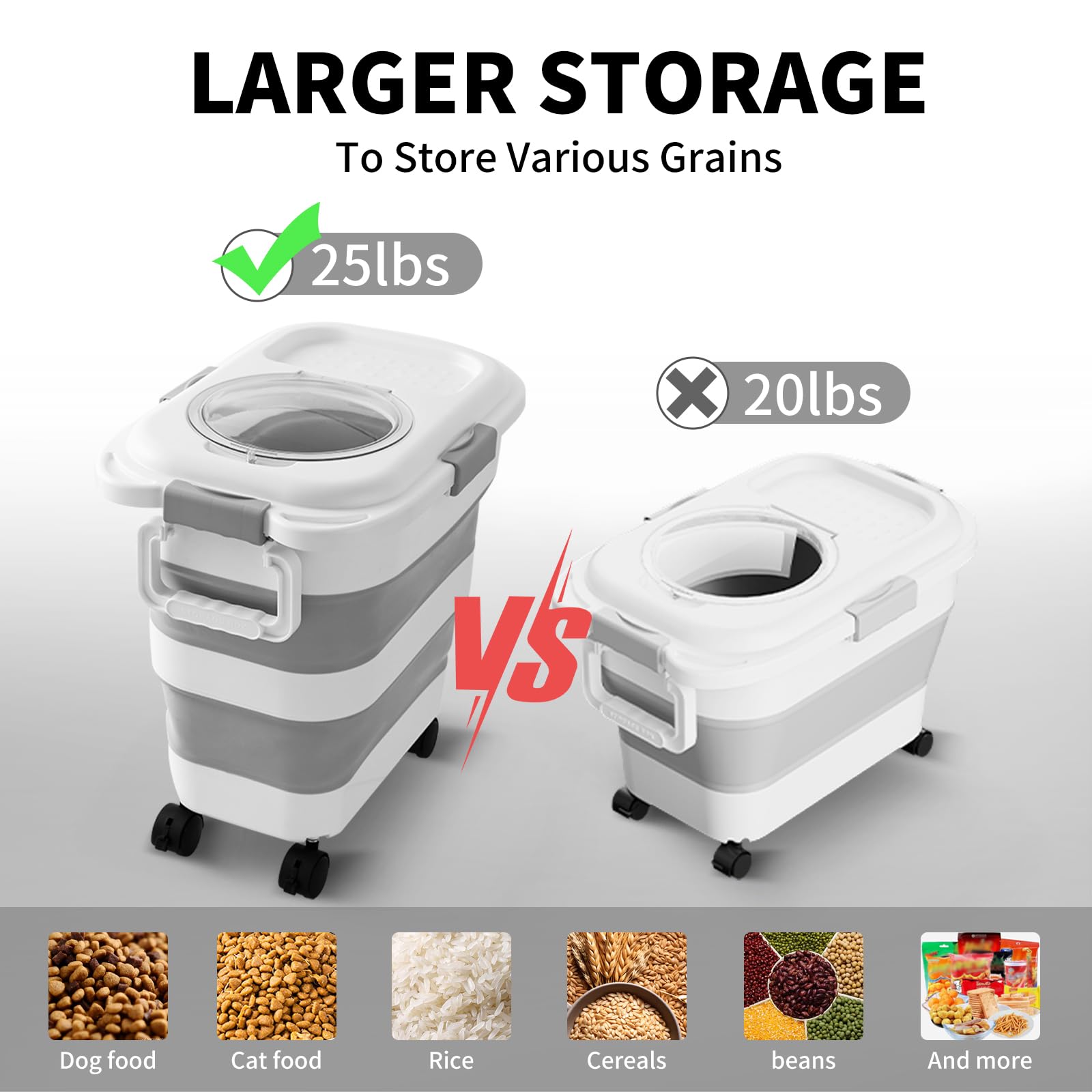 nxizoli dog food storage magnetic flip cover provides easy access to kibble