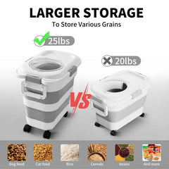 nxizoli dog food storage magnetic flip cover provides easy access to kibble
