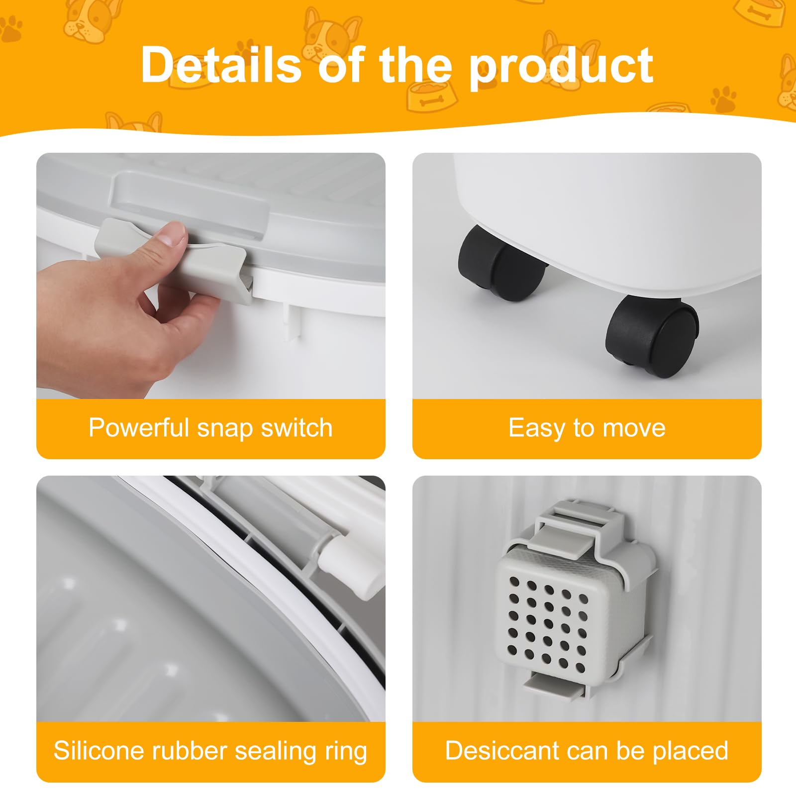 nxizoli folding design demonstrated for travel-friendly pet food storage