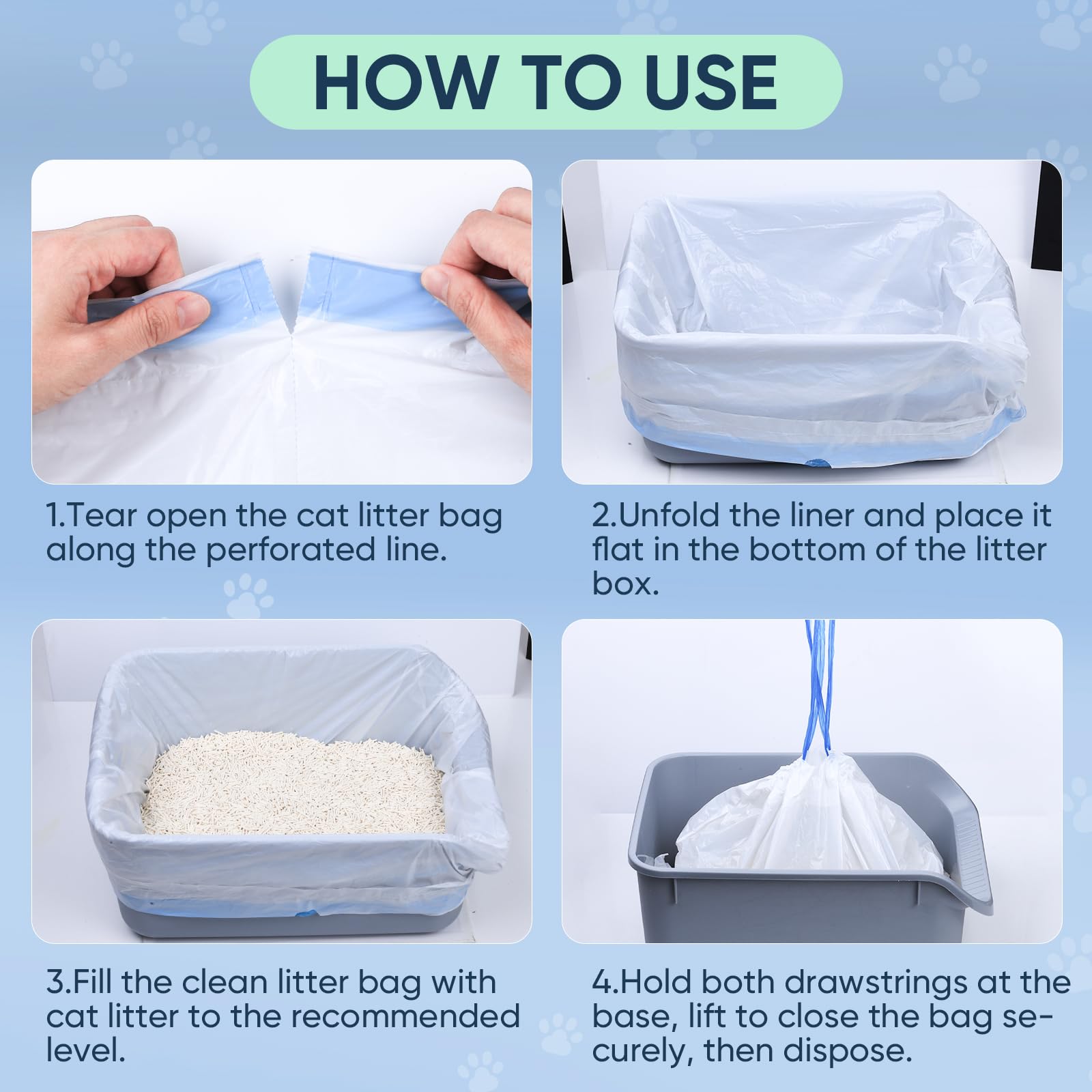 NXPPYY drawstring liners enable easy lift and secure seal during bagging