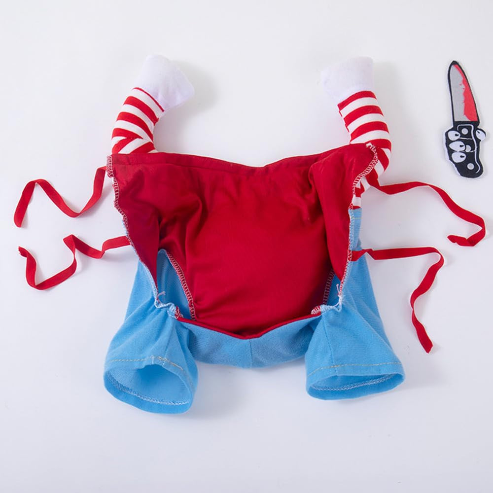 NXqilixiang Pet Deadly Doll Chucky dog costume easy-clean design for quick maintenance.