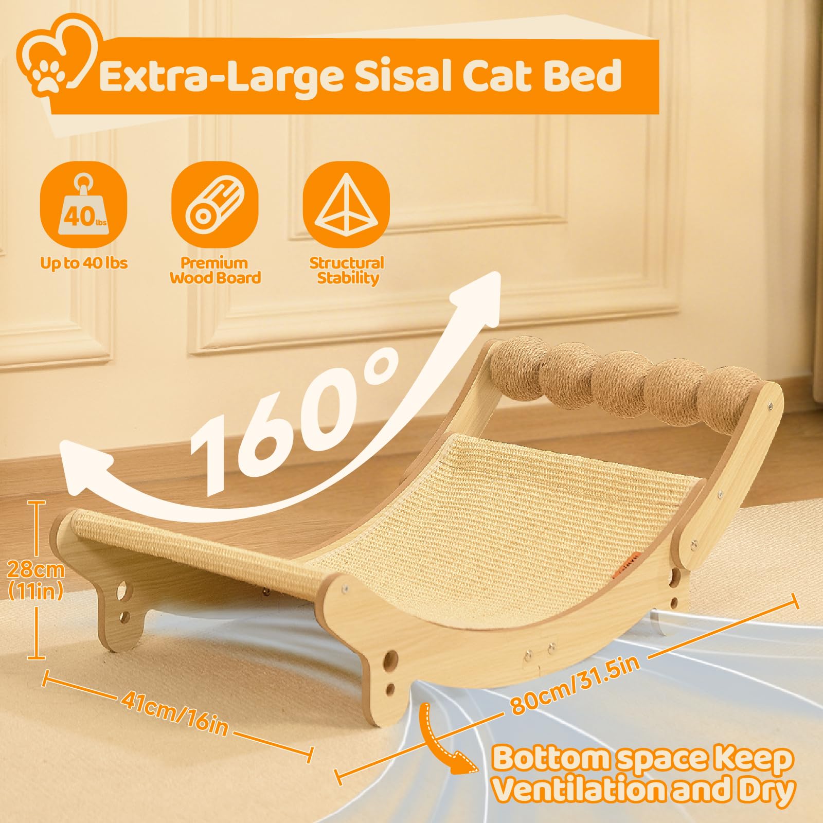 Nxwjoy cat-bed-play-balls image shows five rolling sisal balls for interactive entertainment.