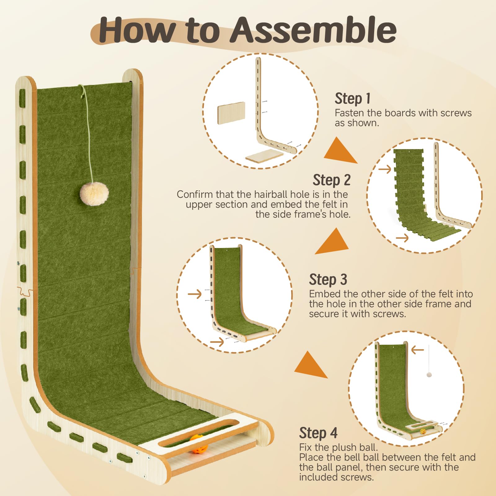 Nxwjoy cat scratch pad dimensions green emphasizes roomy surface for adult cats