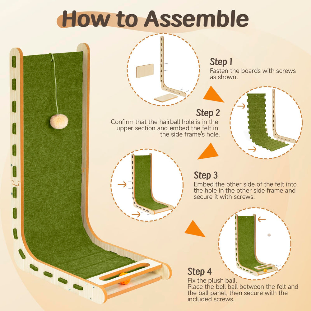 Nxwjoy cat scratch pad dimensions green emphasizes roomy surface for adult cats