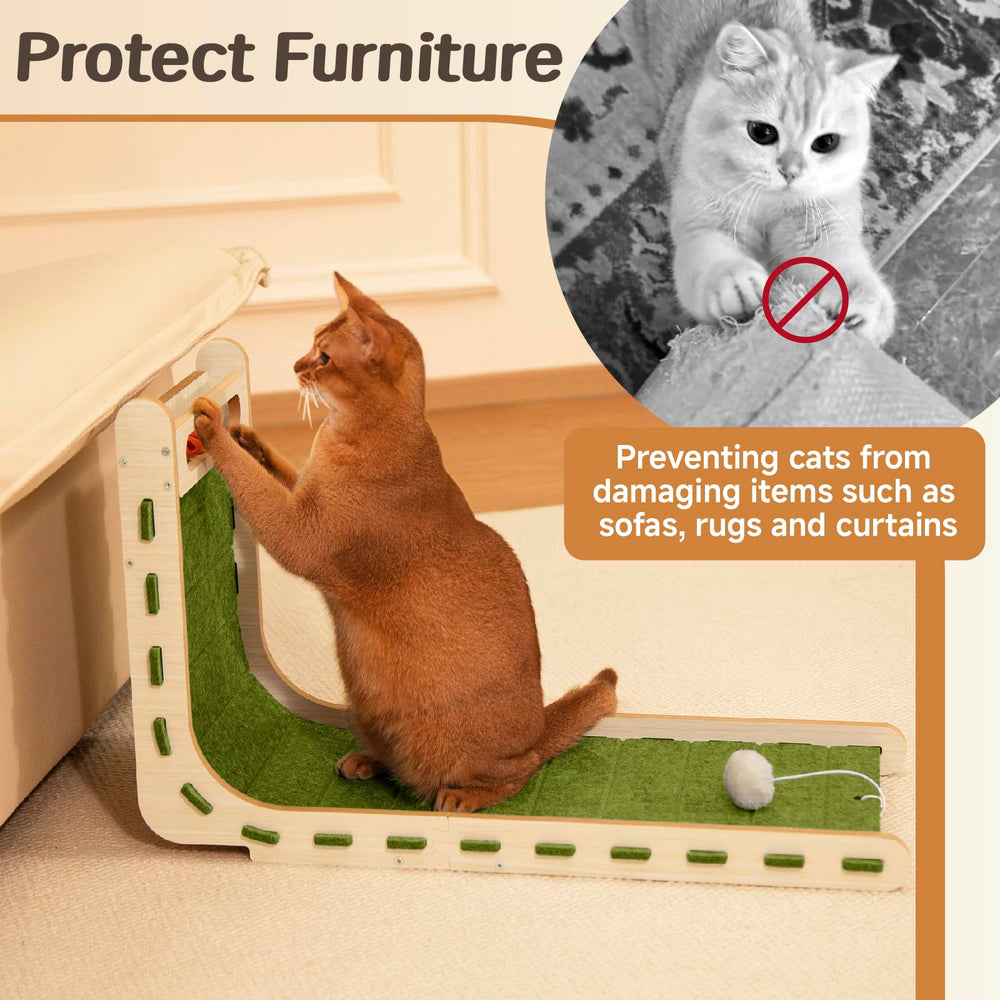 Nxwjoy cat scratch pad dual sided green shows extended lifespan from reversible felt