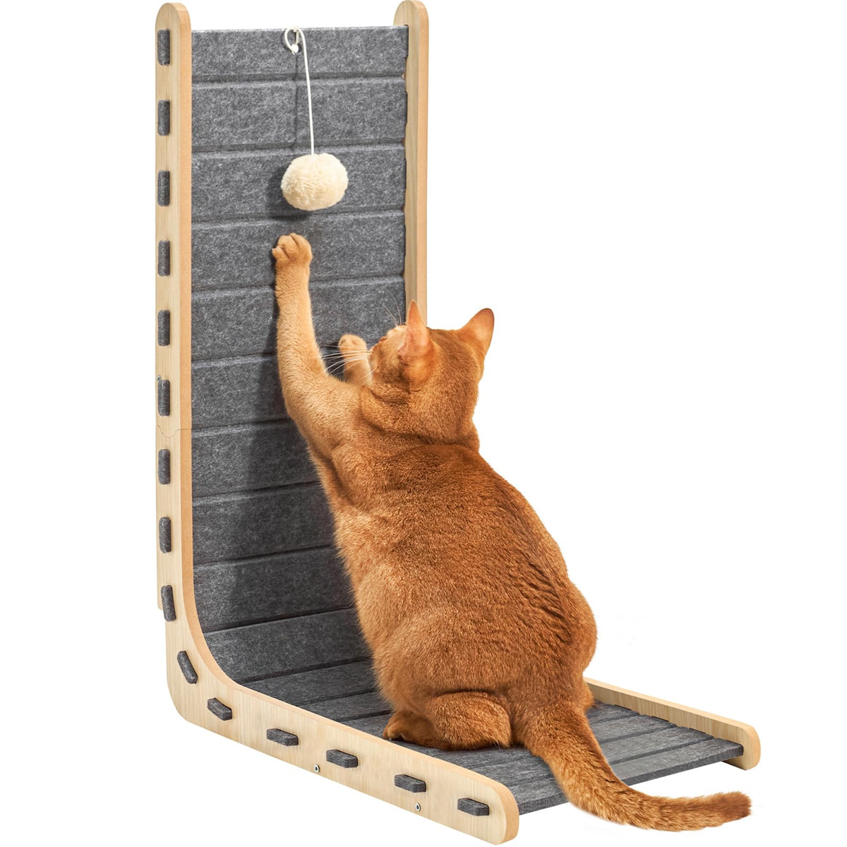 Nxwjoy cat scratch pad side view shows sturdy design for durable scratching