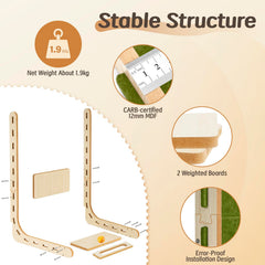 Nxwjoy cat scratch pad stable base green with wall alignment for vigorous use