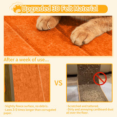 Nxwjoy cat scratch pad top view shows generous surface for multiple cats to scratch