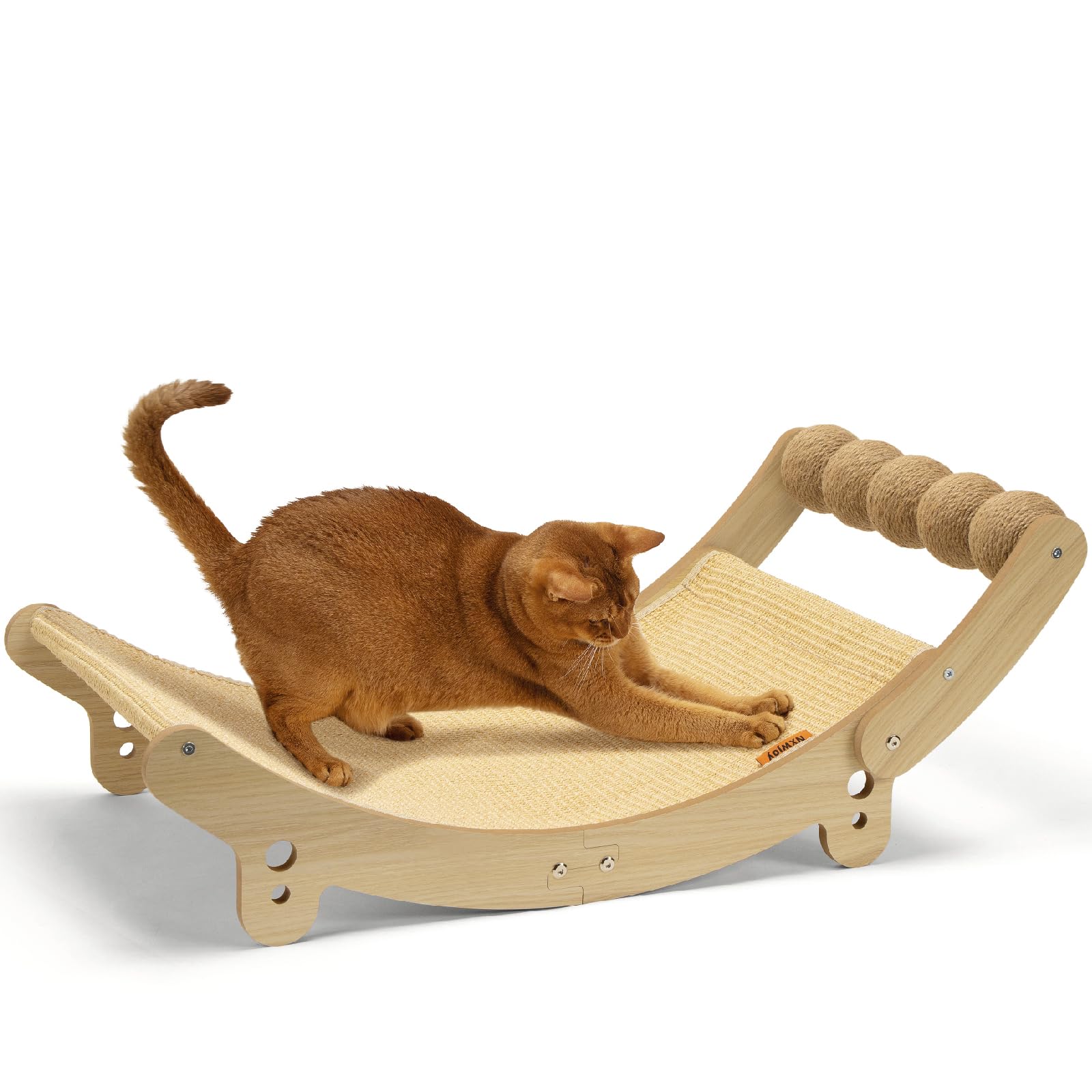Nxwjoy cat-scratcher-bed full-view offers a roomy lounging space while protecting furniture.
