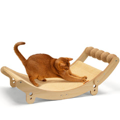 Nxwjoy cat-scratcher-bed full-view offers a roomy lounging space while protecting furniture.
