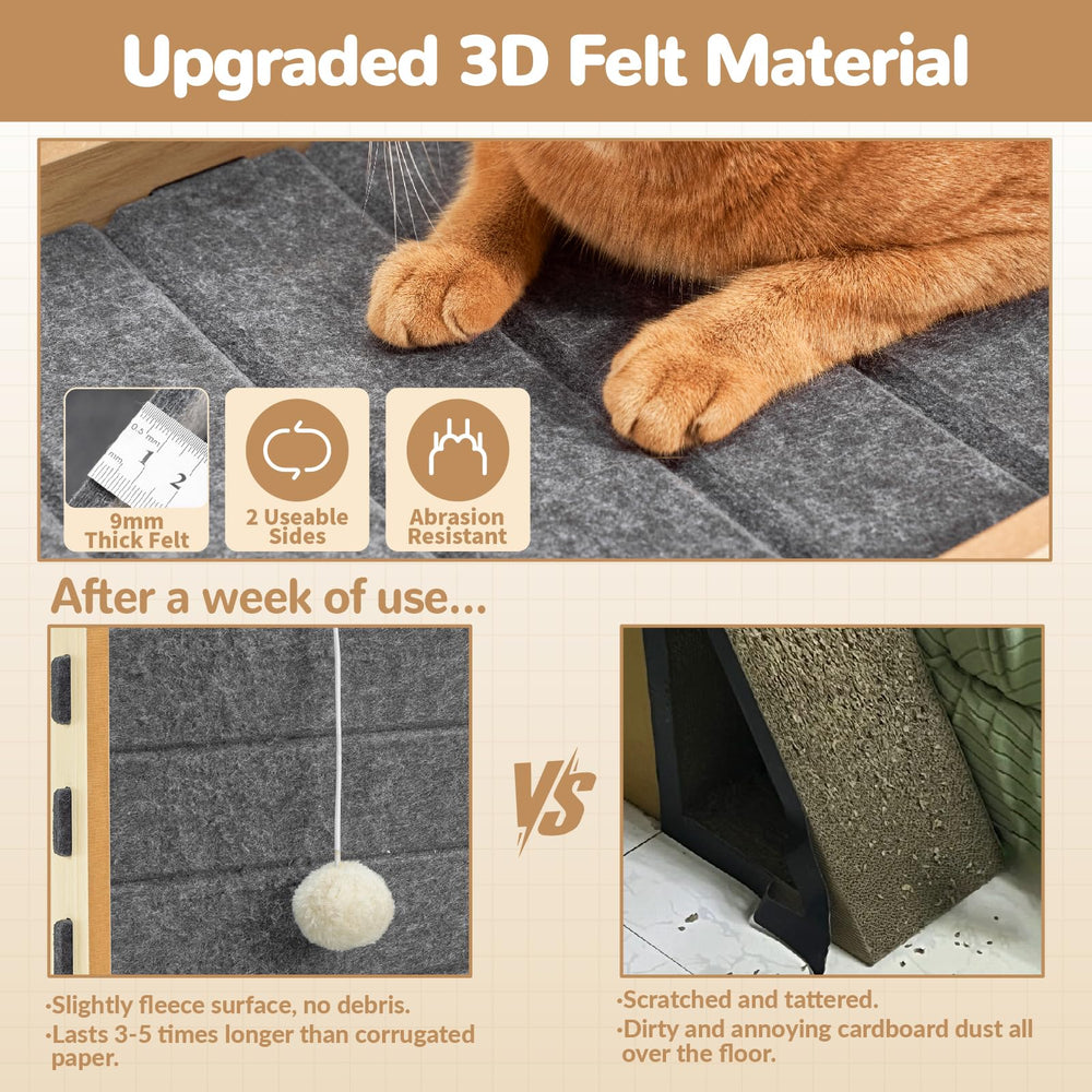 Nxwjoy cat scratcher spring loaded fur ball in action for playful interaction