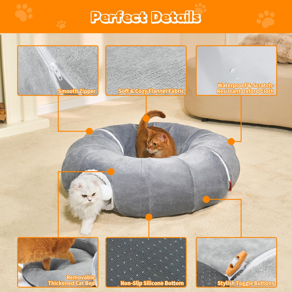 Nxwjoy cat tunnel features two openings for interactive multi-cat play