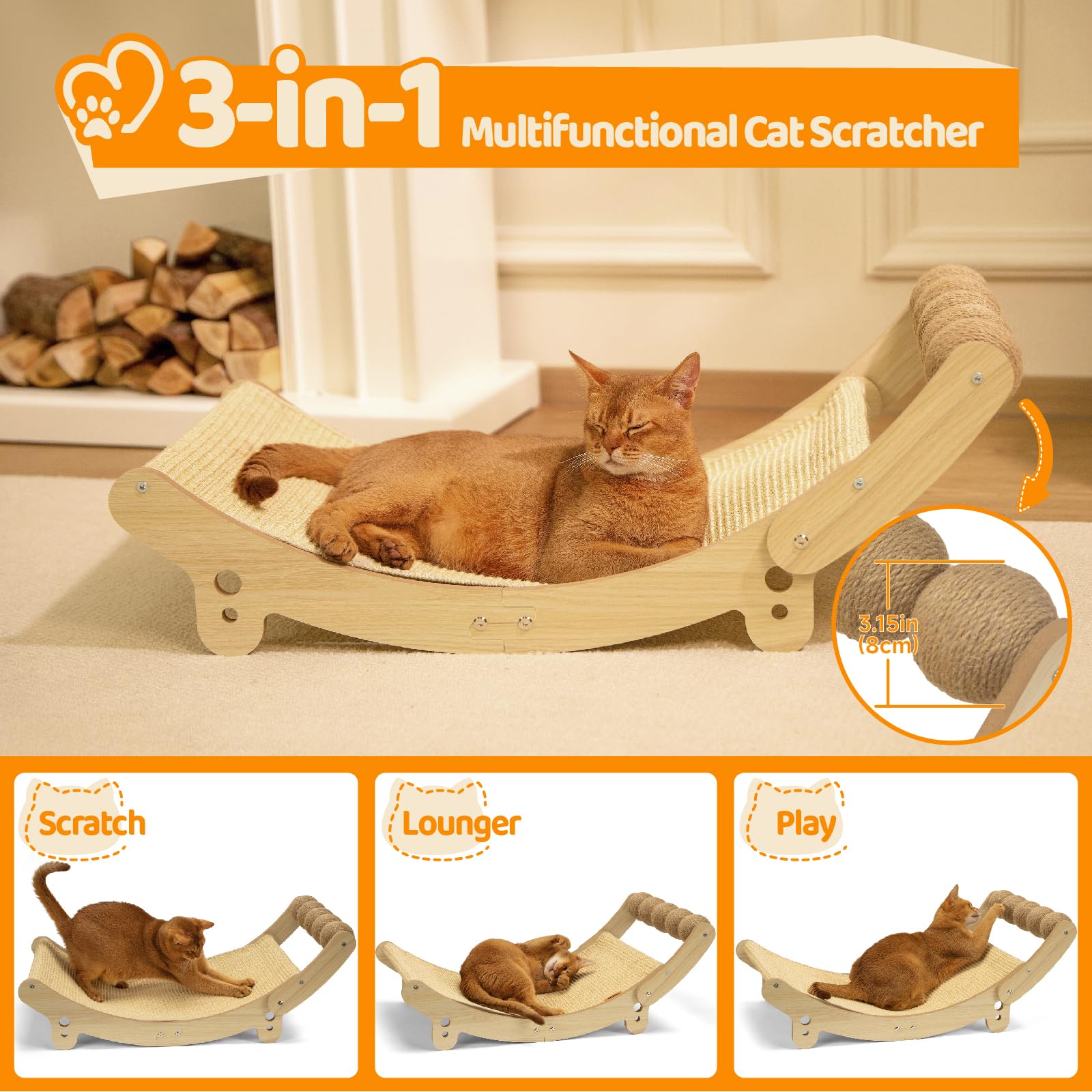 Nxwjoy large-31-5-inch-sisal-bed demonstrates extra surface area for scratching and lounging.