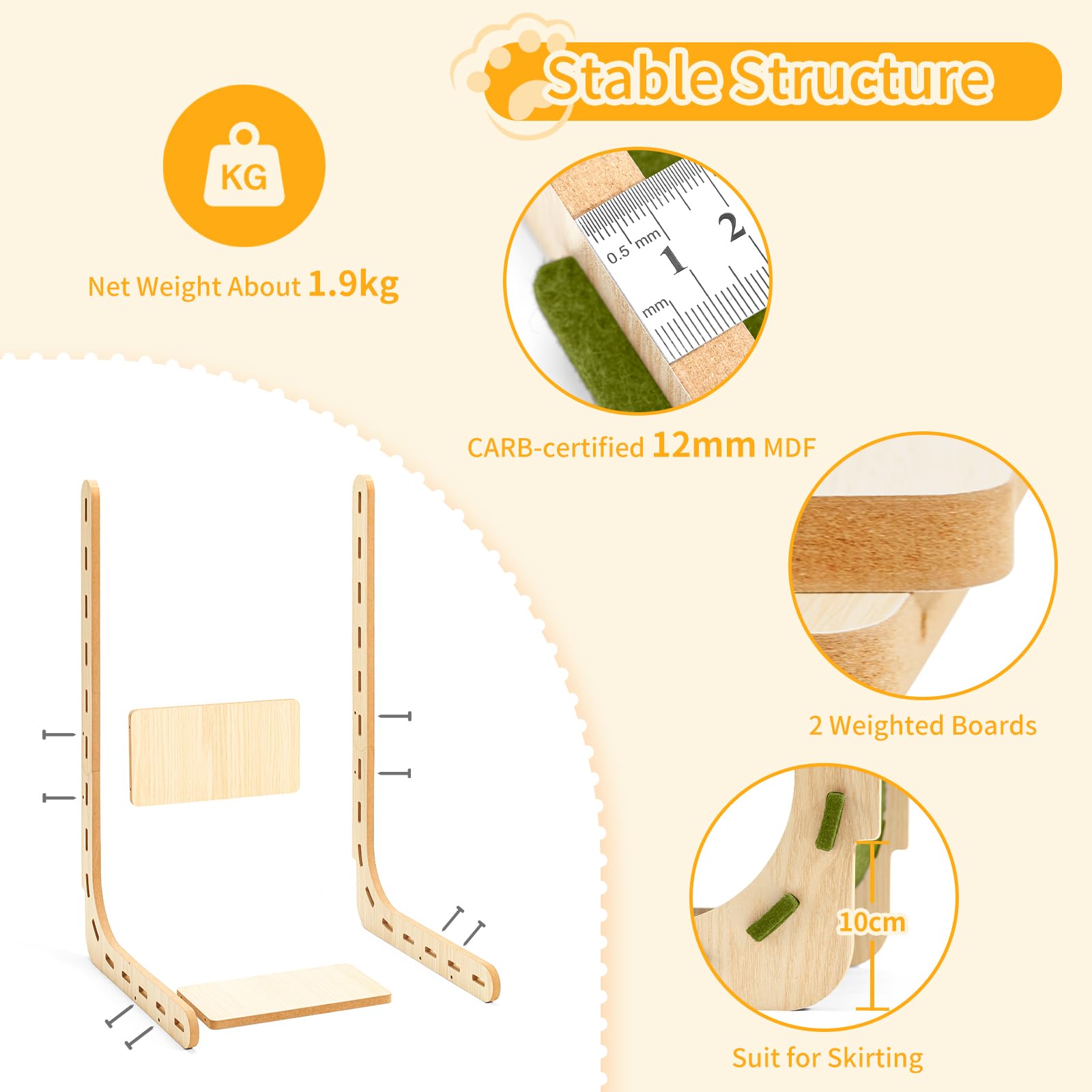 Nxwjoy scratch pad overview shows 30x42x68 cm size for homes