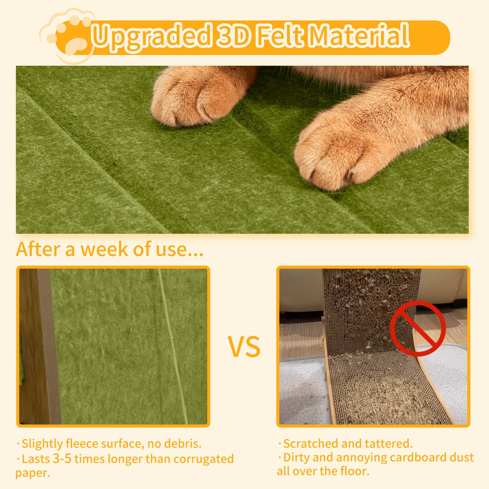 Nxwjoy scratch pad right view highlights stable design for indoor cats