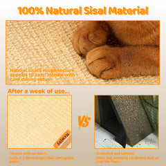 Nxwjoy sisal-material-closeup highlights natural, durable sisal ideal for satisfying scratching needs.