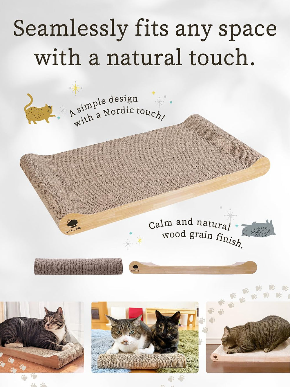 NyankonoYado 2-in-1 bed and scratcher for cats