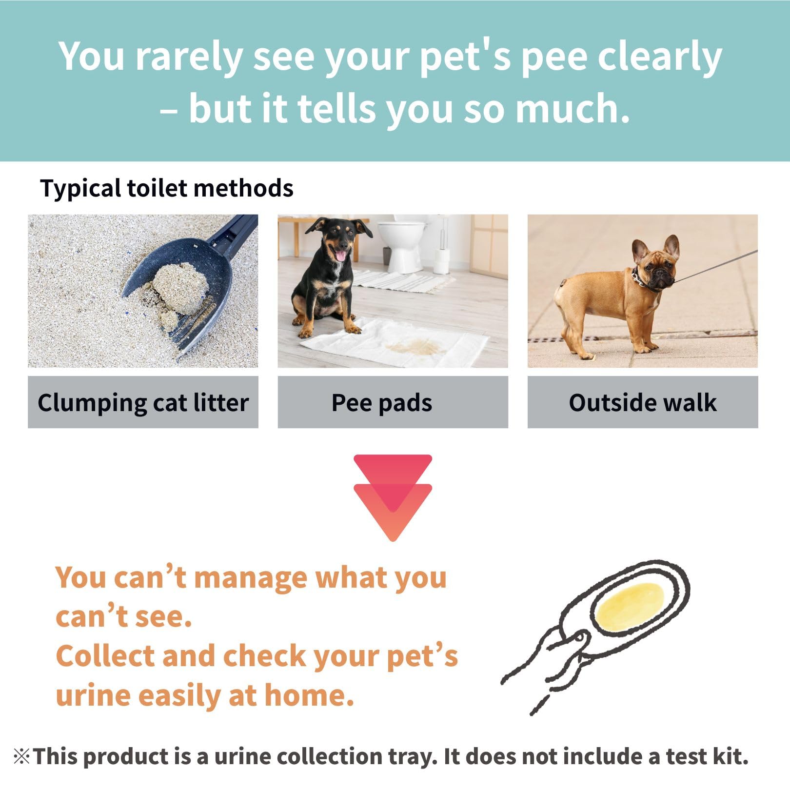 Nyanpling multi-cat household tray prevents cross-pet mix-ups during urine sampling
