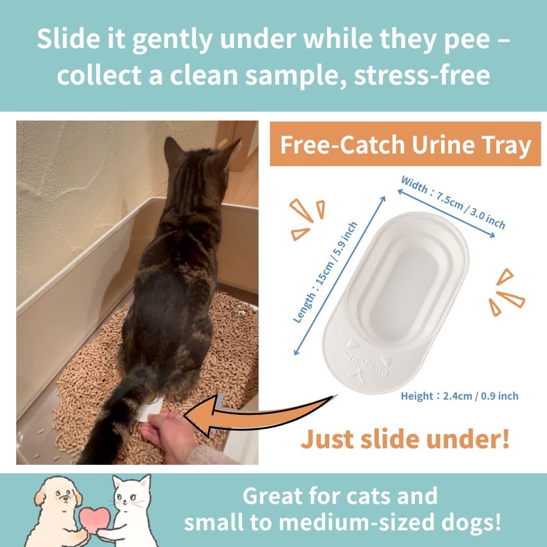 NYANPLING Eco-friendly white tray helps visualize urine color and clarity.