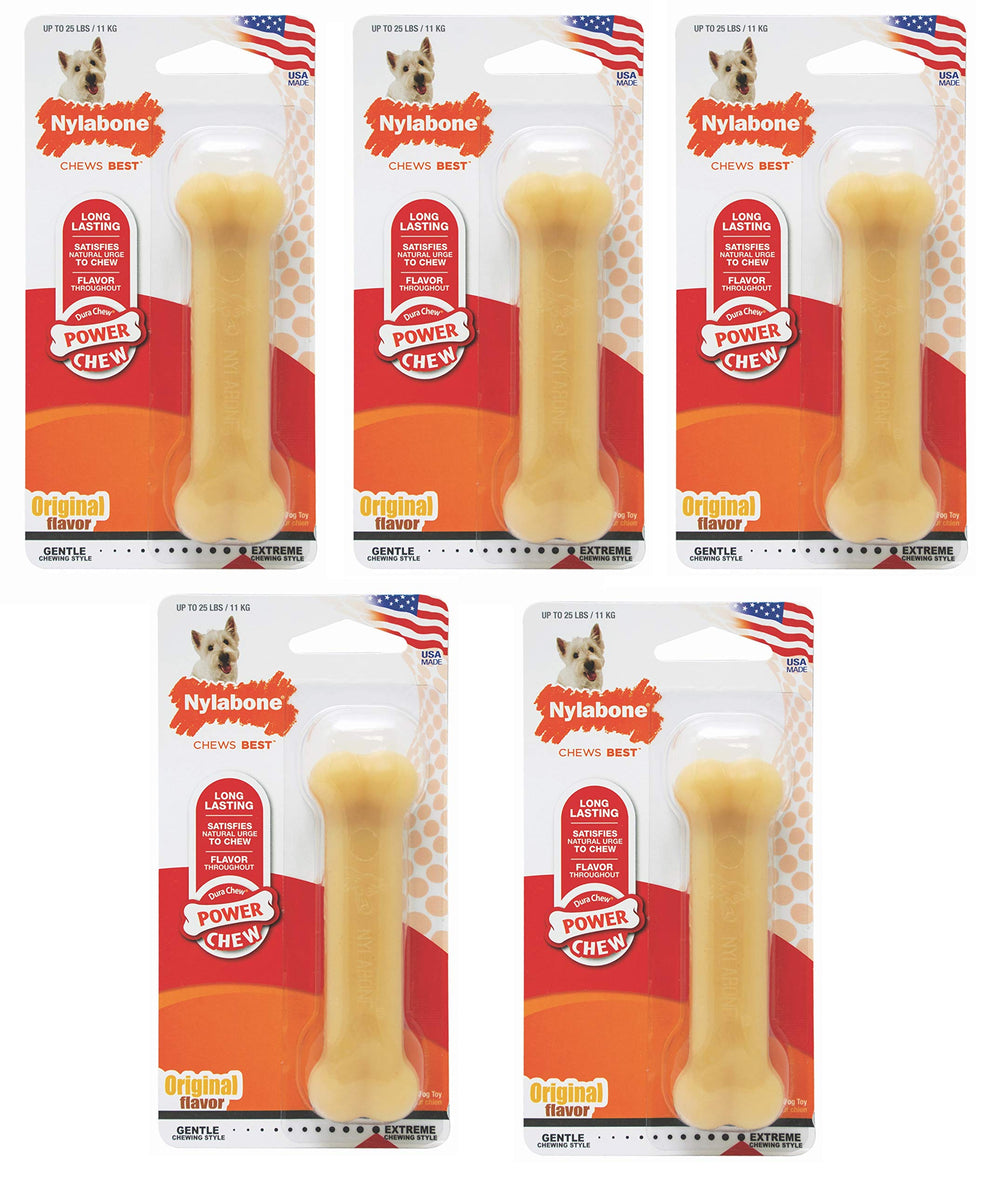 Nylabone Dura Chew regular flavored bone dog chew toy designed for dogs up to 25 pounds