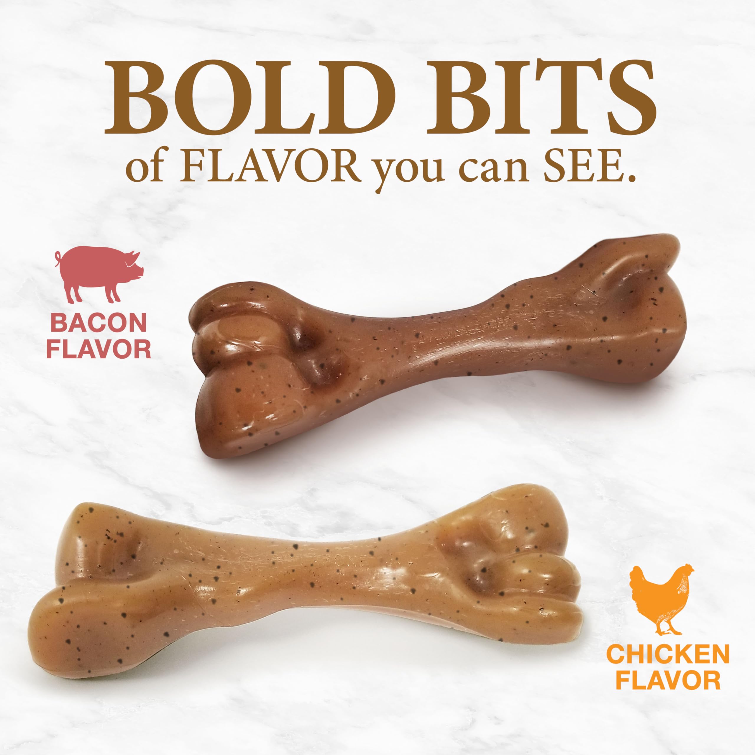 Nylabone Gourmet Style USA-made seal signals quality and domestic production.