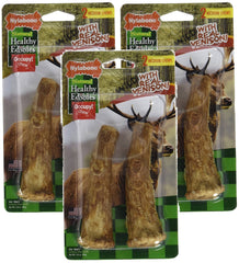 Nylabone Healthy Edibles Venison Antler dog treats with textured surface supporting dental care