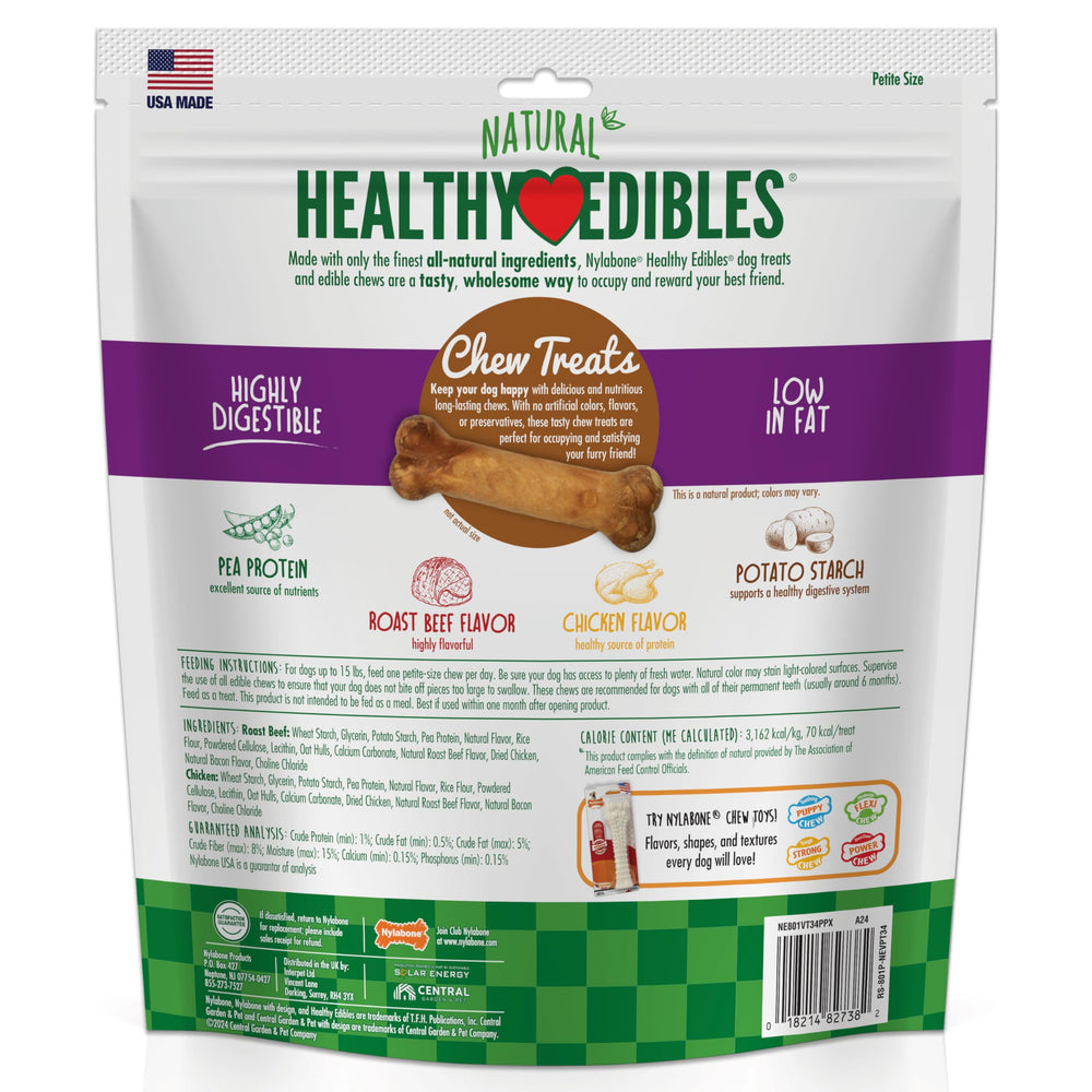 Nylabone Healthy Edibles reseal feature closeup, easy storage.