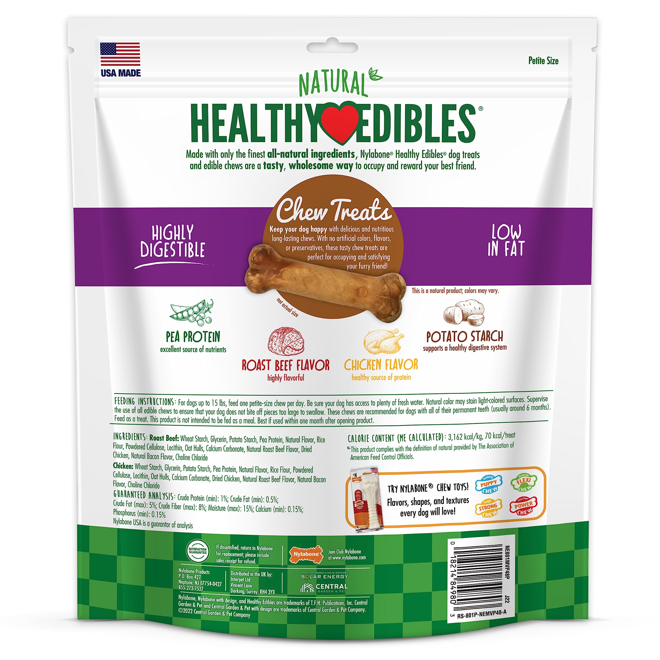 Nylabone Healthy Edibles great for training and positive chewing habits.