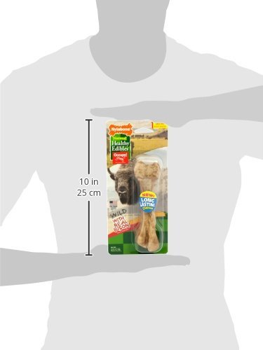 Nylabone Wild Bison treats, large size, ideal for interactive play and extended chewing sessions.