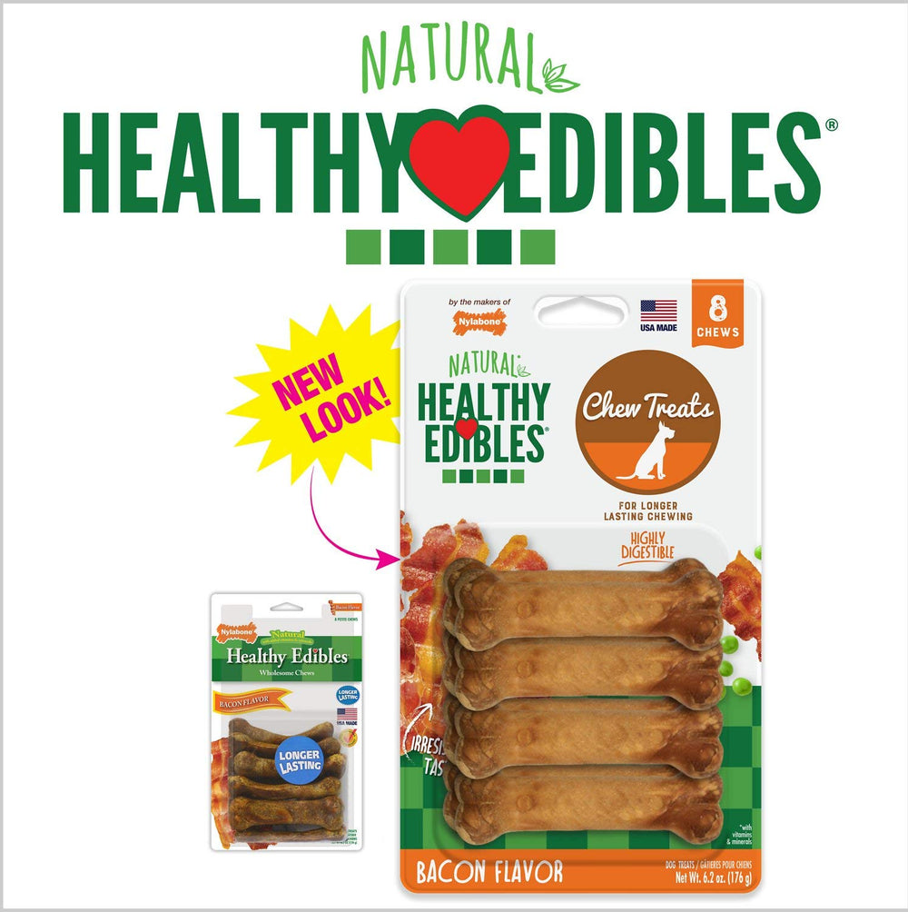 Nylabone long lasting chew for small dogs helps satisfy chewing instincts.