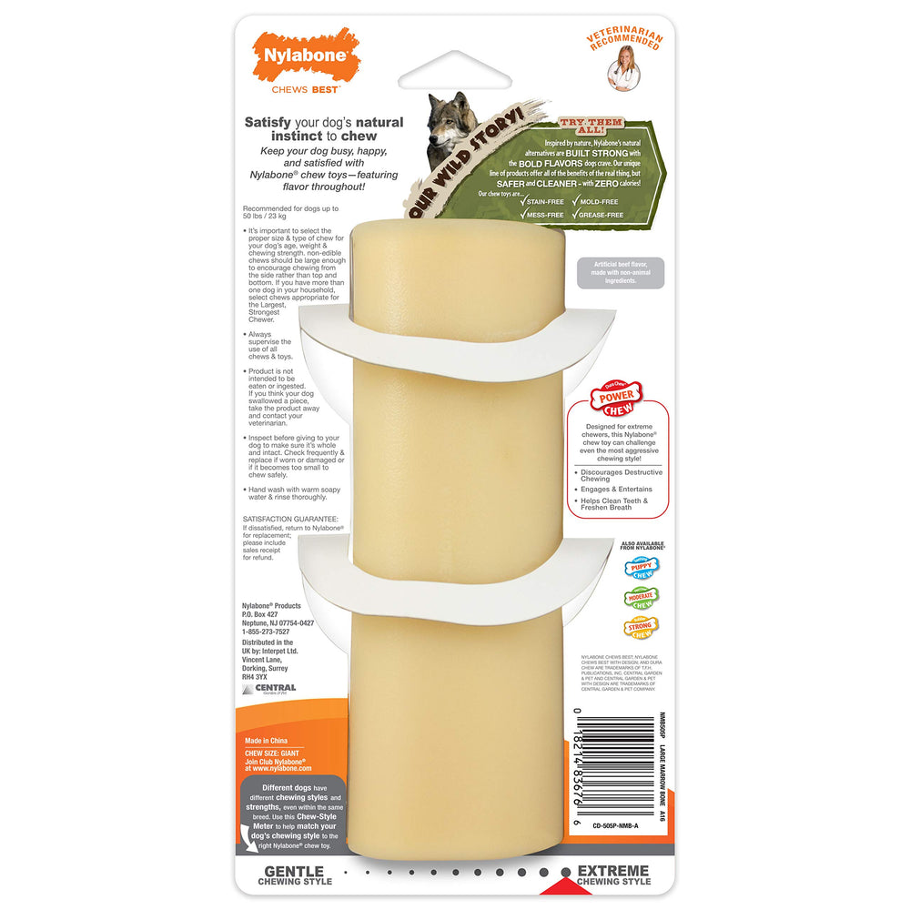 Nylabone Marrow Bone Alternative satisfying gnawing for boredom relief