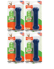 Nylabone moderate chew dental toy, regular size, chicken flavor, supports oral cleanliness.