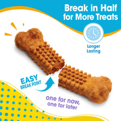 Nylabone Nubz puppy chews closeup shows real turkey flavor for training rewards.