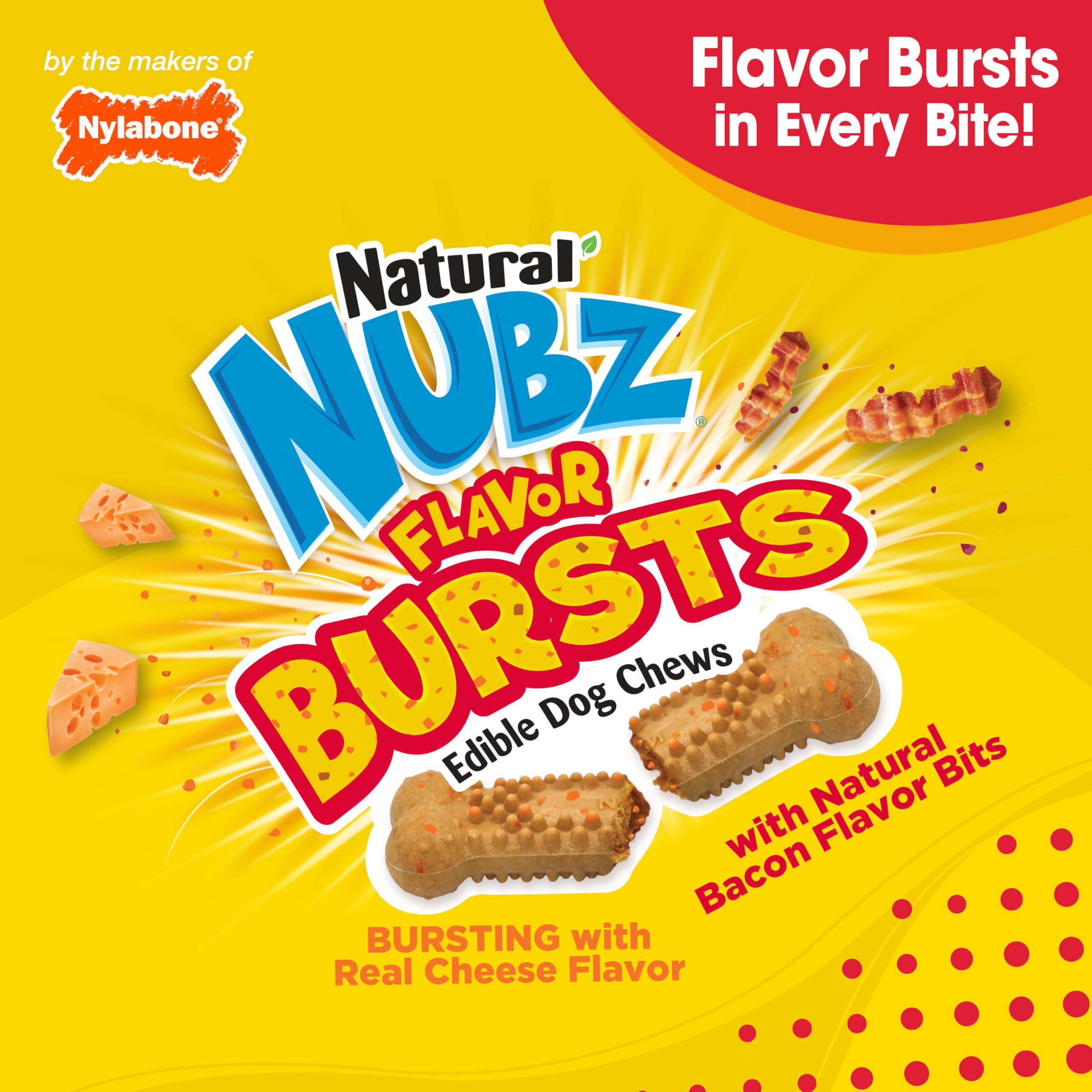 Nylabone Nubz-small-dog-treat-pack-36 provides convenient daily rewards.