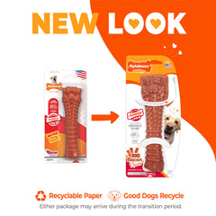 Nylabone Power Chew bacon-flavor-infused toy encourages extended chewing sessions